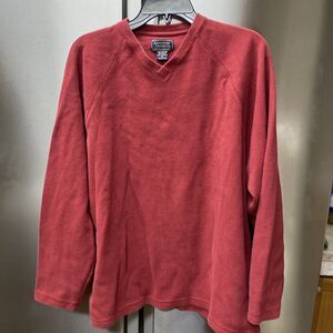 Vintage American Outpost men's XL Red V-neck sweater Long Sleeve